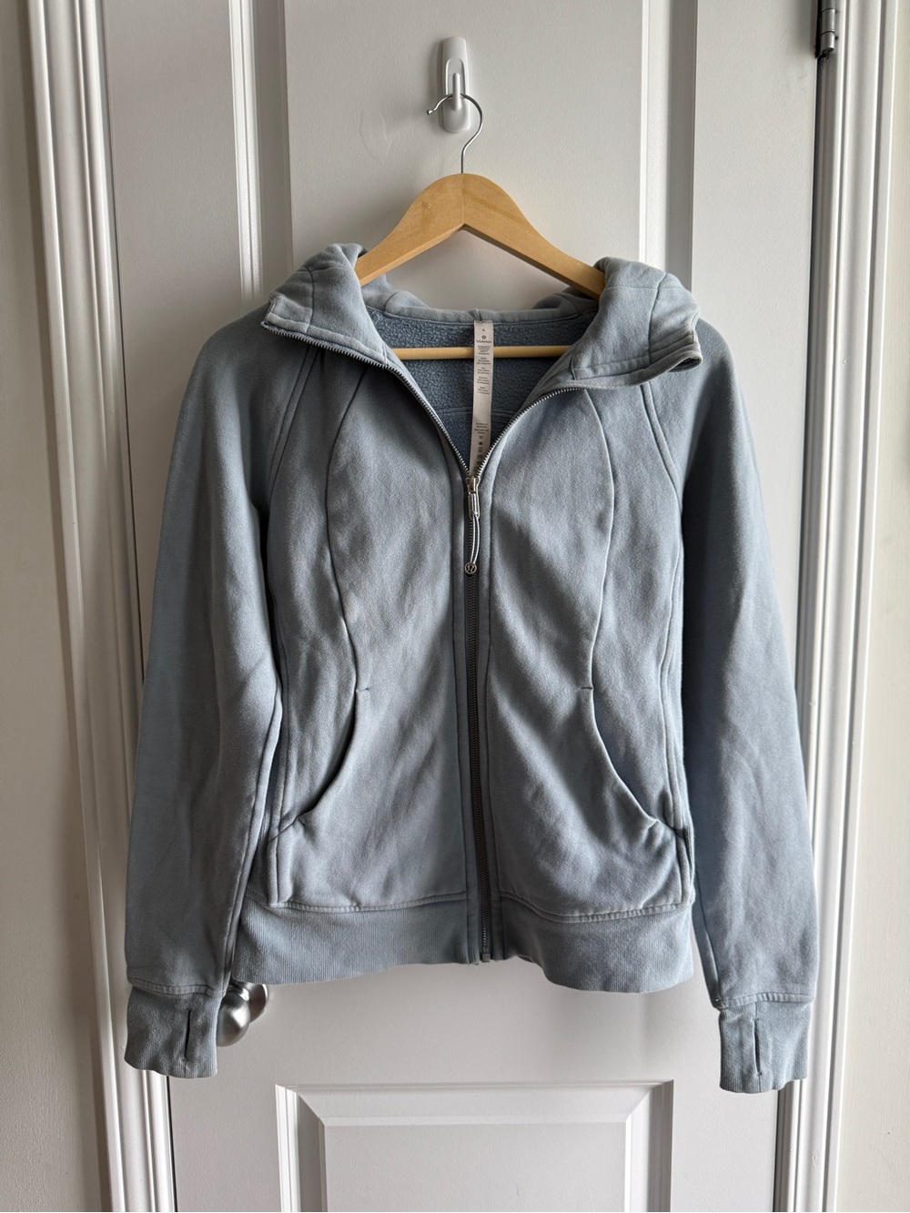 Lululemon Scuba Full Zip Hoodie Size 6 Light Blue